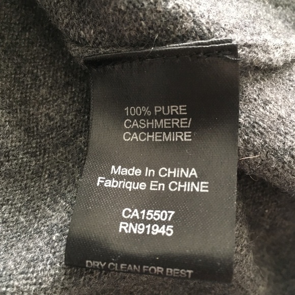 SPORTING LIFE 100% Cashmere Grey + Red Stripe Scoop Neck Sweater 3 L - Picture 4 of 5